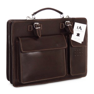 Servieta din piele naturala, model DiAmanti Rovigo Testa di Moro